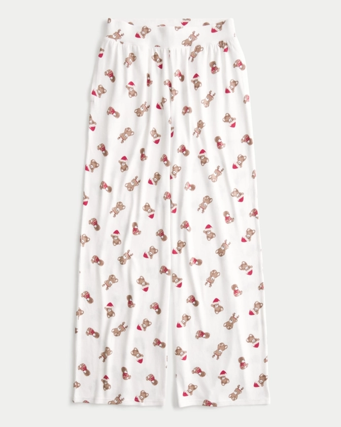 Women's Cozy Wide-Leg Pajama Pants | Women's Sleepwear & Loungewear | HollisterCo.com