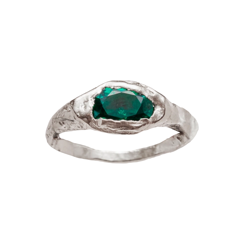 FARO GREEN - Handmade silver ring | Simuero