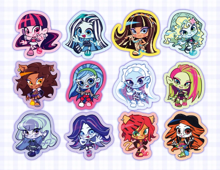 Ghoul girls G1 vinyl stickers