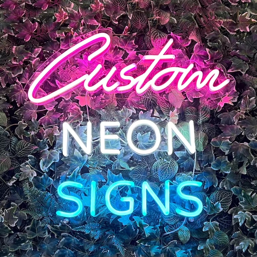 Custom Neon Sign | Custom Logo Neon Sign | Wedding Signs | Name Sign | Party Neon Sign | Personalized Gifts