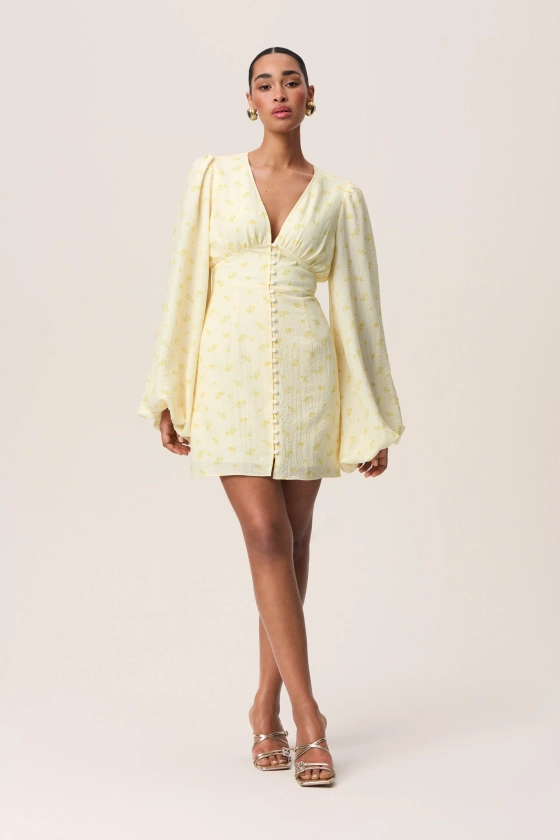 Mini dress in pastel yellow - Shop dress