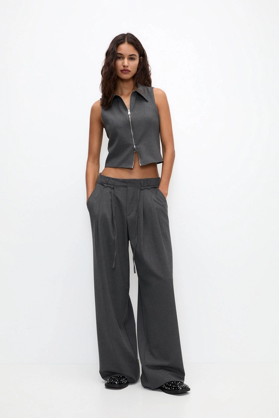 Pantalon habillé taille mi-haute - pull&bear