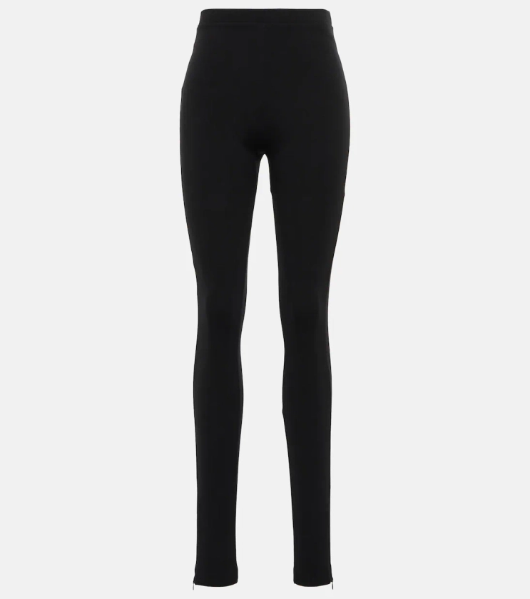 Zip high-rise leggings in black - Toteme | Mytheresa