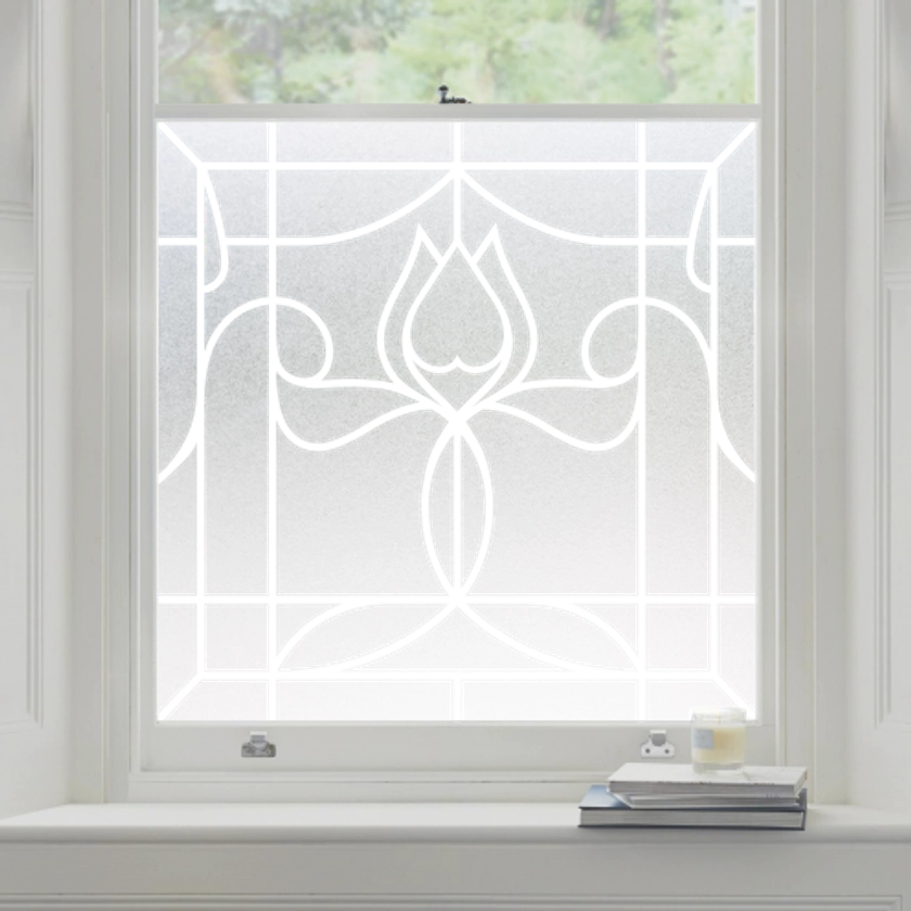 Laurent Window Film | Art Nouveau frosted window | Purlfrost