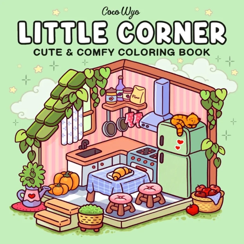 Little Corner: Coloring Book for Adults and Teens, Super Cute Designs of Cozy, Hygge Spaces for Relaxation : Wyo, Coco: Amazon.pl: Książki