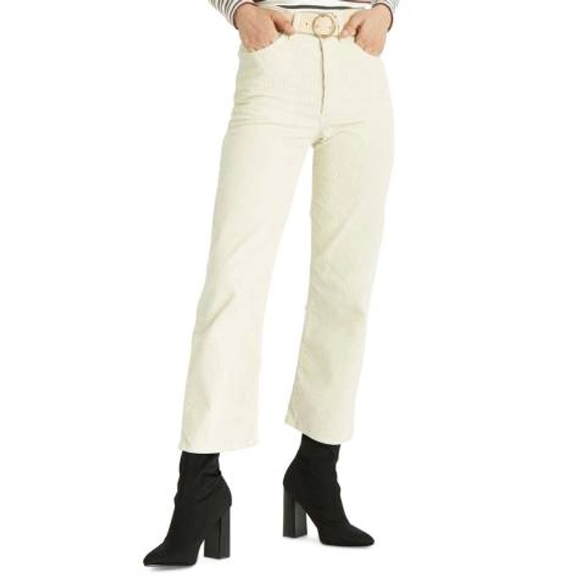 Levi's Cream Ribcage Straight Stretch Cord Jeans