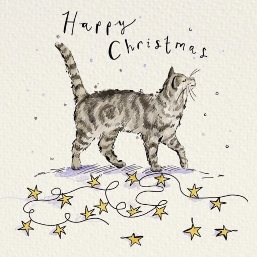 Happy Christmas Cat – Cats Protection Charity Christmas Cards – Pack of 10 – Charity Cards and Gifts