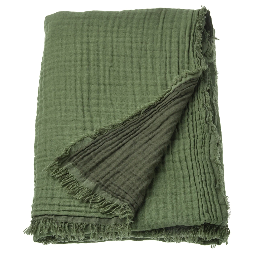 VALLKRASSING plaid, gris vert, 150x200 cm - IKEA