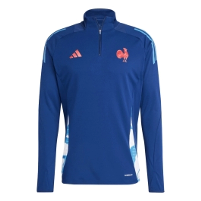 Veste ADIDAS FFR 1/4 ZIP Training 24/25 Bleu 