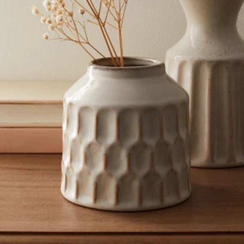 Concave Ceramic Vase