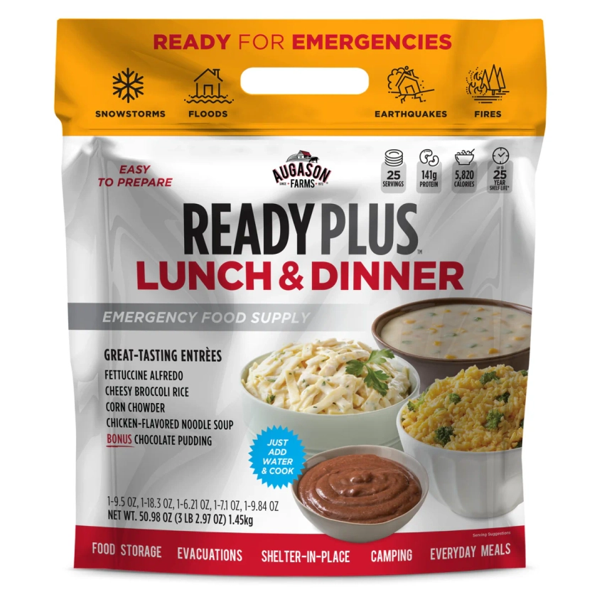 READY PLUS Lunch & Dinner Emergency Food Supply - Augason Farms