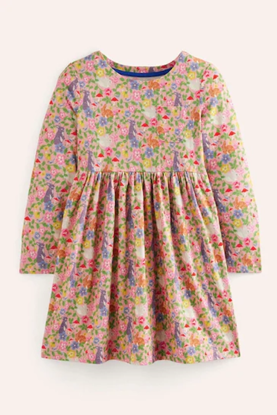 Buy Boden Pink Long Sleeved Fun Jersey Dress from the Next UK online shop