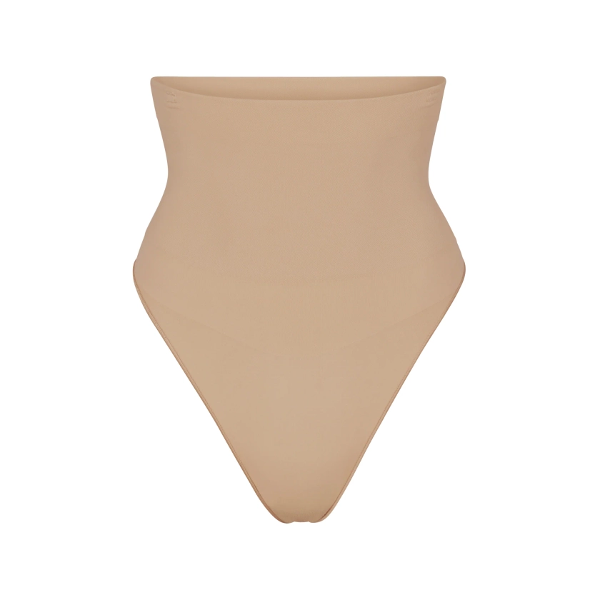 CORE CONTROL HIGH-WAISTED THONG | CLAY