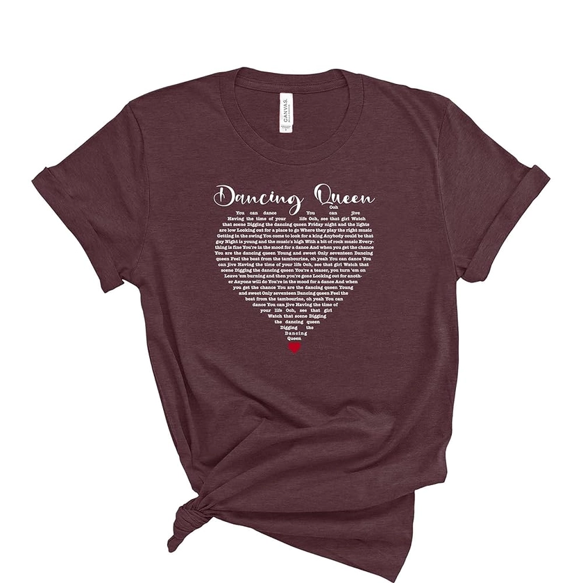 Amazon.com: Dancing Queen Lyrics T-Shirt, Dance Party Design, Perfect Gift for Dance Lovers : Handmade Products