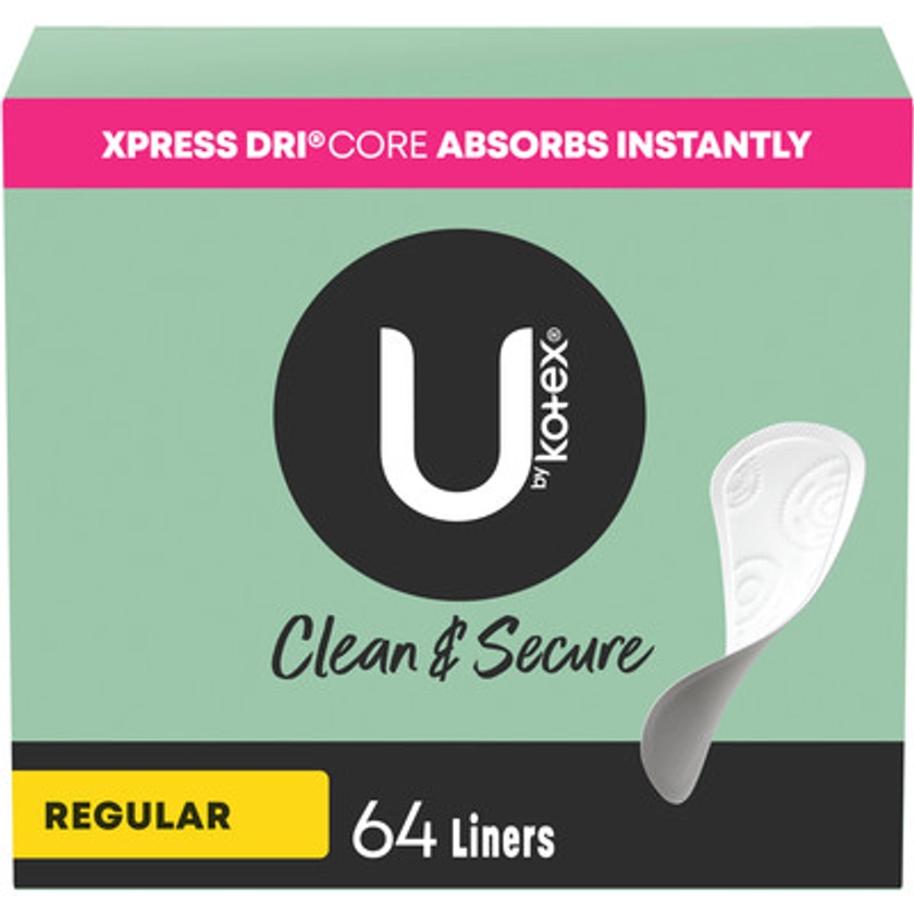 U By Kotex Clean & Secure Panty Liners, Light Absorbency, Regular Length | Shoppers Drug Mart