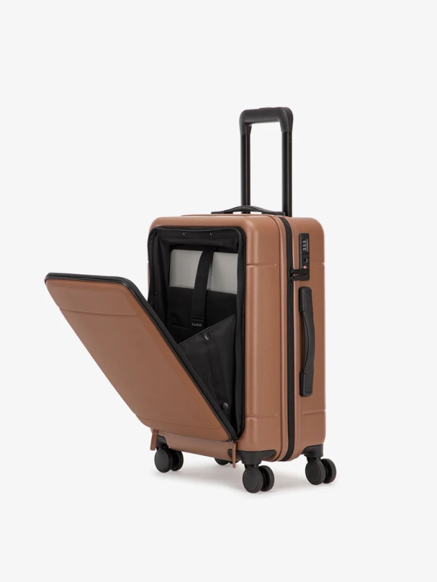 Hue Front Pocket Carry-On Luggage in Hazel