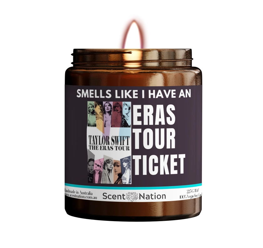 Taylor Swift Eras Tour Ticket Inspired Candle - Smells like I have Eras Tour Ticket