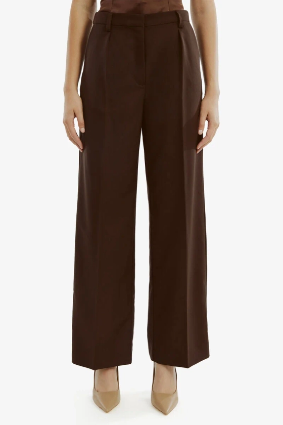 Callista Pant In Dark Chocolate | Bardot