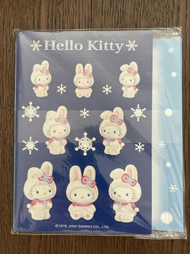 Sanrio Kitty Post Office Limited Snow Rabbit Letter Set 2002