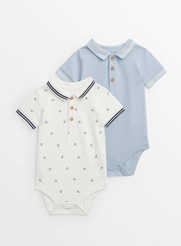 Nautical Polo Bodysuit 2 Pack 6-9 months