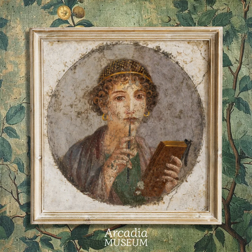 Sappho Portrait, Fresco From Pompeii, Lesbian Art Print - Etsy Australia