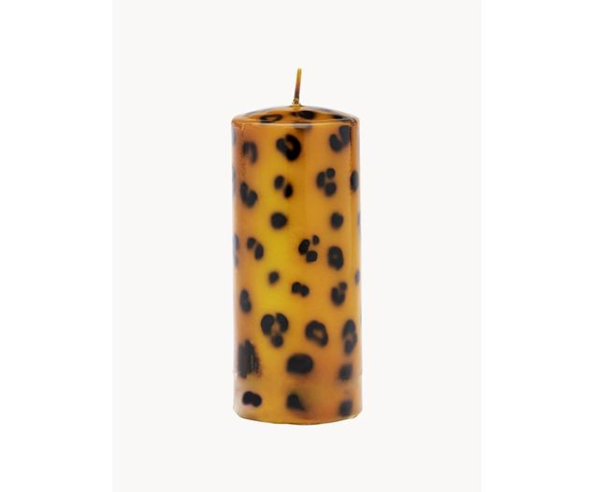 Bougie pilier artisanale Leopard, haut. 15 cm | Westwing