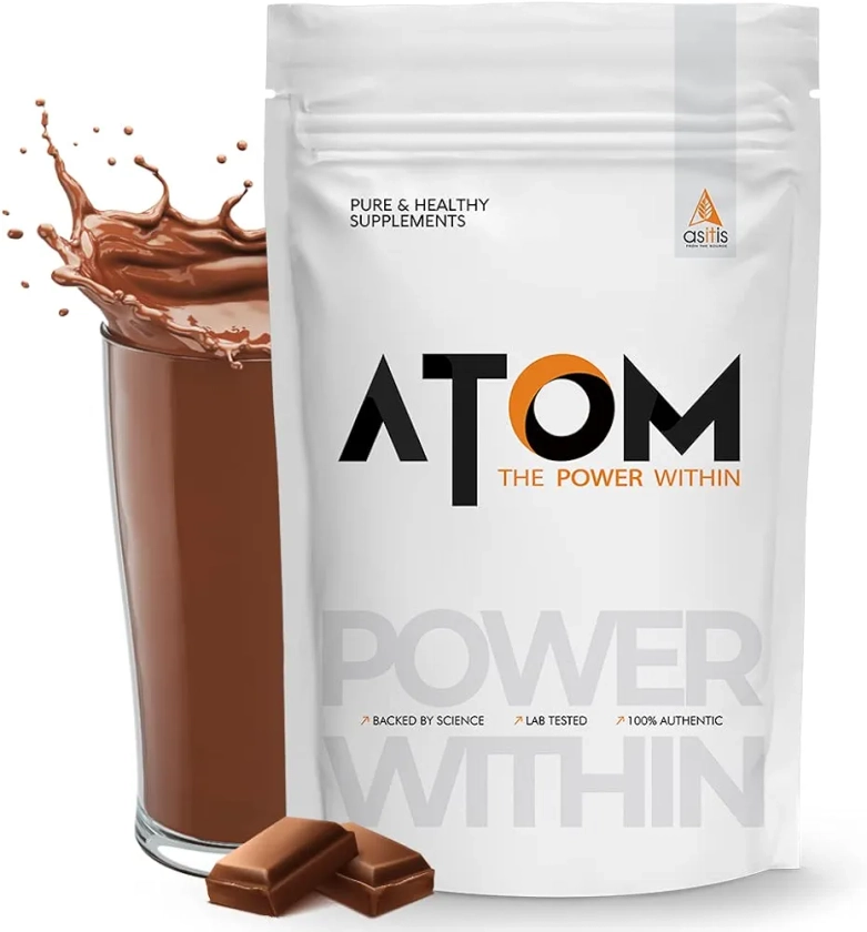 AS-IT-IS ATOM Weight Gainer 1kg | 61.1g Carbs & 8.8g Proteins | Easy Source of Weight-Gaining Calories | Boosts Workout Performance | Double Rich Chocolate Flavor : Amazon.in: Health & Personal Care