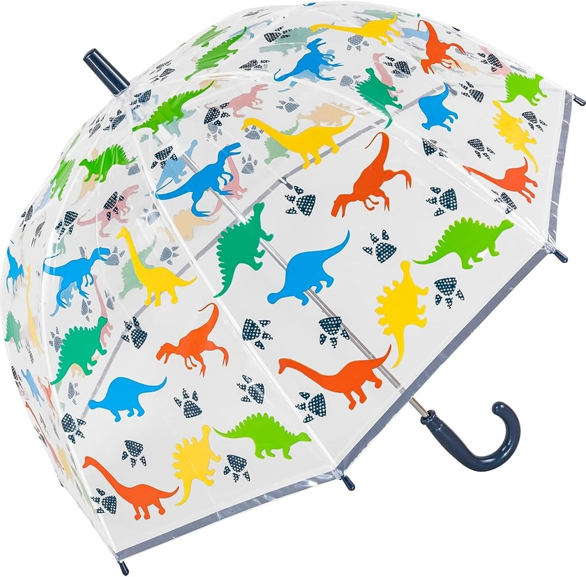 Childrens Dinosaur Clear Dome Umbrella : Amazon.co.uk: Fashion