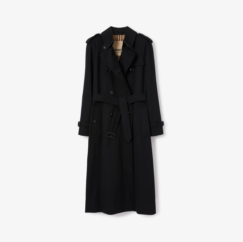 Long Waterloo Heritage Trench Coat in Black - Women | Burberry® Official