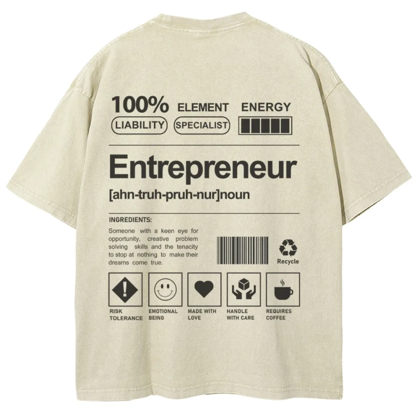 Entrepreneur Unisex Fit Washed T-Shirt