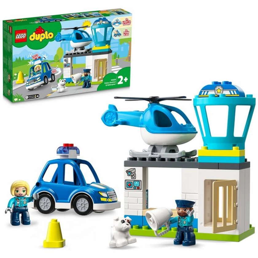 Buy LEGO DUPLO Rescue Police Station & Helicopter Toy Set 10959 | Early learning toys | Argos