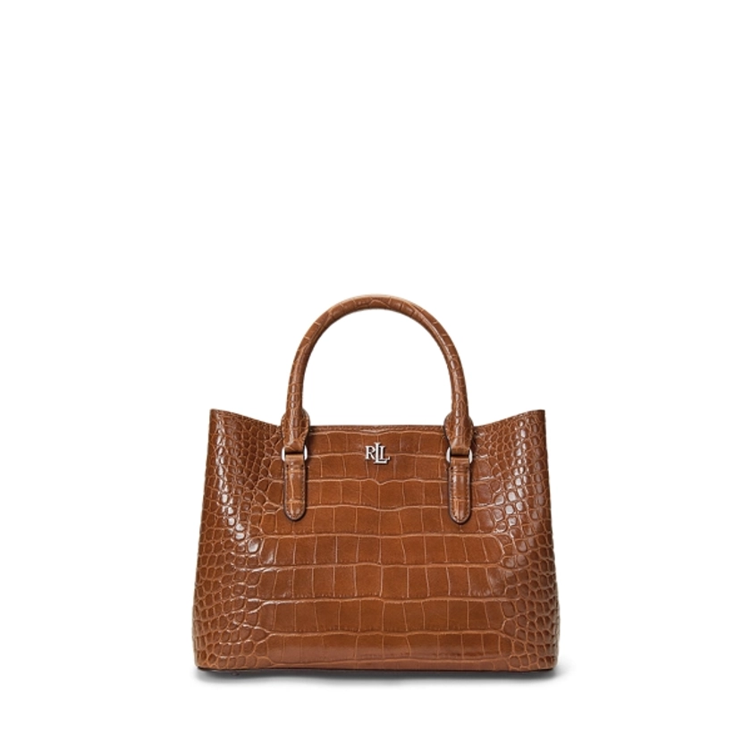 Embossed Leather Small Marcy Satchel for Women | Ralph Lauren® UK