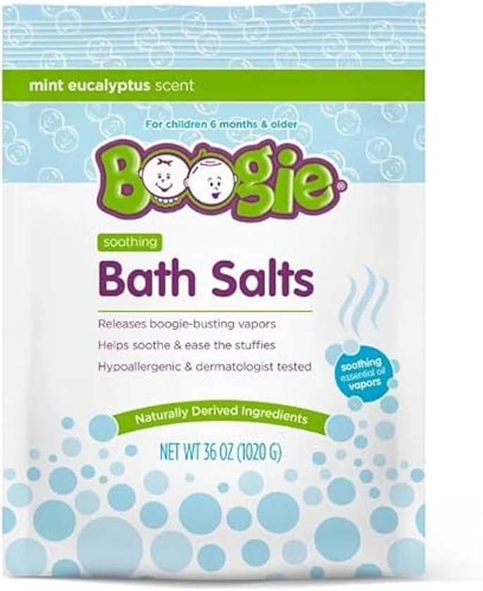 Boogie Kids Soothing Bath Salts by The Makers of Boogie Wipes, Hypoallergenic, Naturally Derived, Made with Natural Essential Oils, 1kg Eucalyptus - Pack of 1 : Amazon.ca: Beauty & Personal Care