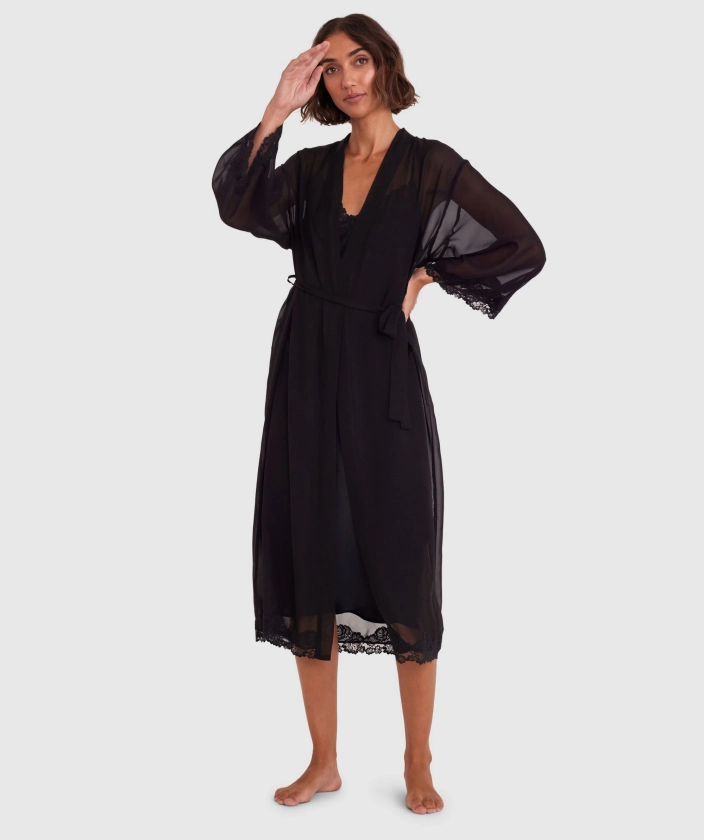 Bethany Long Wrap - Black