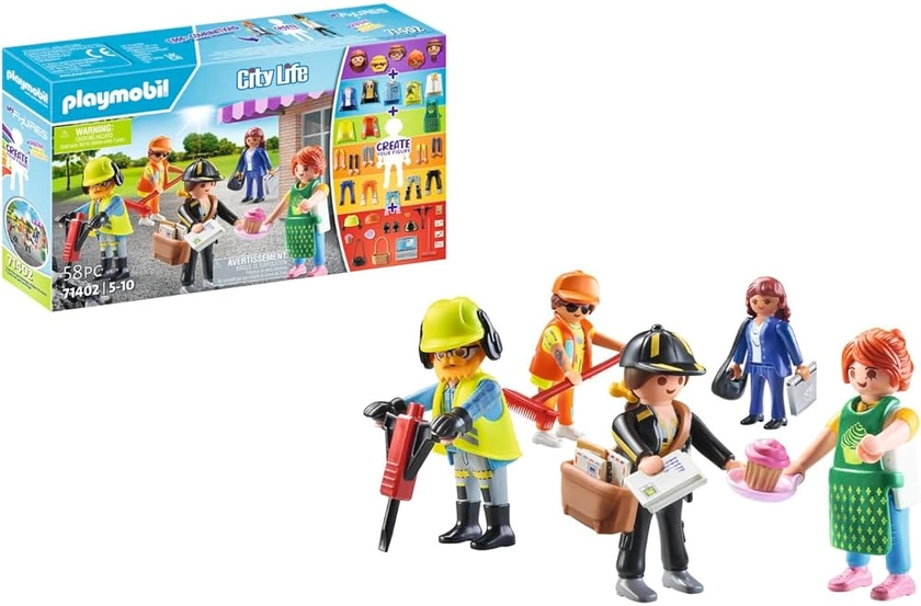 Playmobil 71402 My Figures : Métiers, 5 Personnages avec Plus de 1000 Combinaisons possibles, avec de Nombreux Accessoires pour Une créativité Infinie. Jouet éducatif dès 5 Ans : Amazon.fr: Jeux et Jouets