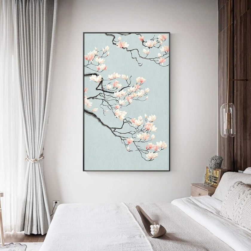 35 1 Cherry Blossom Printable Wall Art, Blush Pink Flower Watercolor Print, Minimalist Bedroom Decor, Living Room Wall Art, Zen, Feng Shui - Etsy Japan