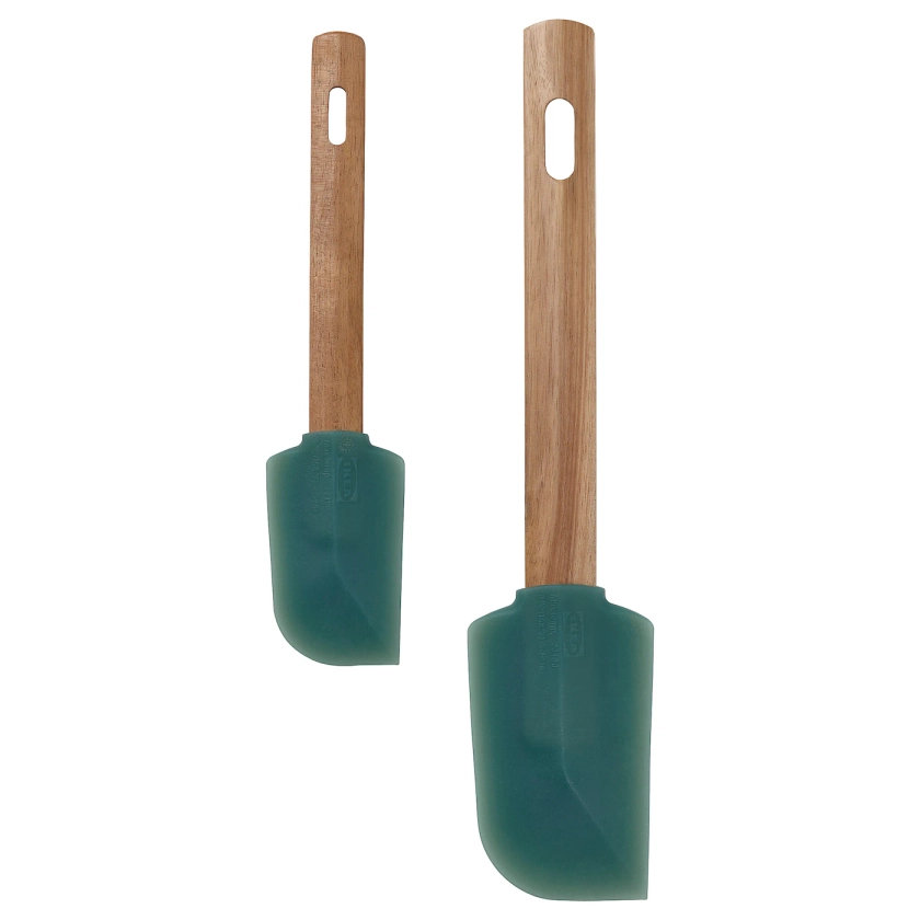 BÄCKRÖDING Spatule, lot de 2 - bois/gris-vert foncé