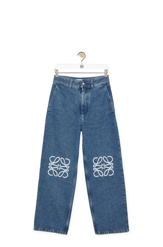 Jean baggy Anagram en denim Bleu Jean - LOEWE