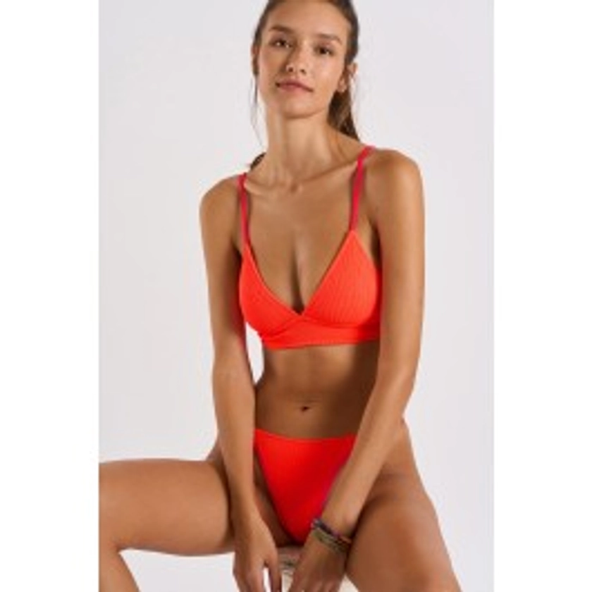 maillot de bain 2 pièces corail MIKO & LITA SCRUNCHY