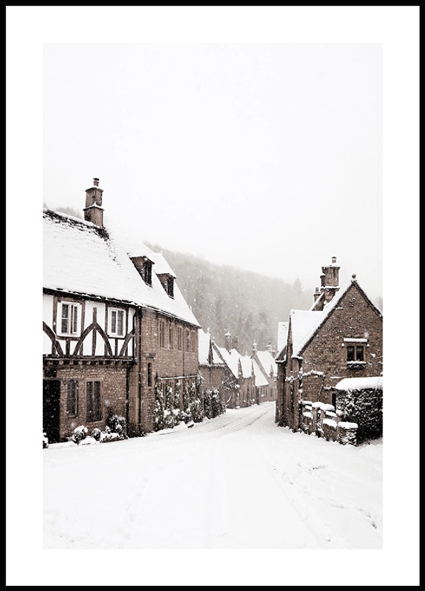 Village en Hiver Poster