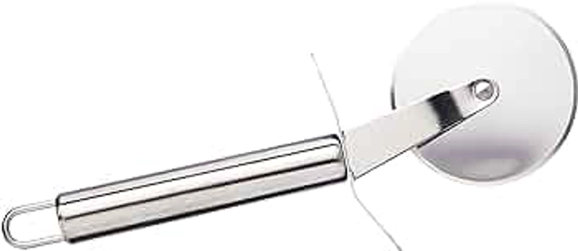 Chef Aid pizza cutter wheel Stainless steel with finger guard – Sharp, non slip cutting wheel, Dishwasher safe with hanging loop