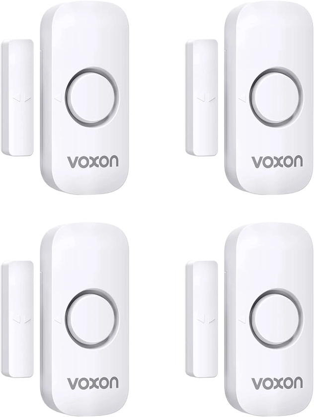 VOXON Wireless Magnetic Door and Window Alarm Sensor 4 Pack 2 Modes Window Door Burglar Alarm with LOUD 120 DB for Safety Home Shop Security : Amazon.co.uk: DIY & Tools