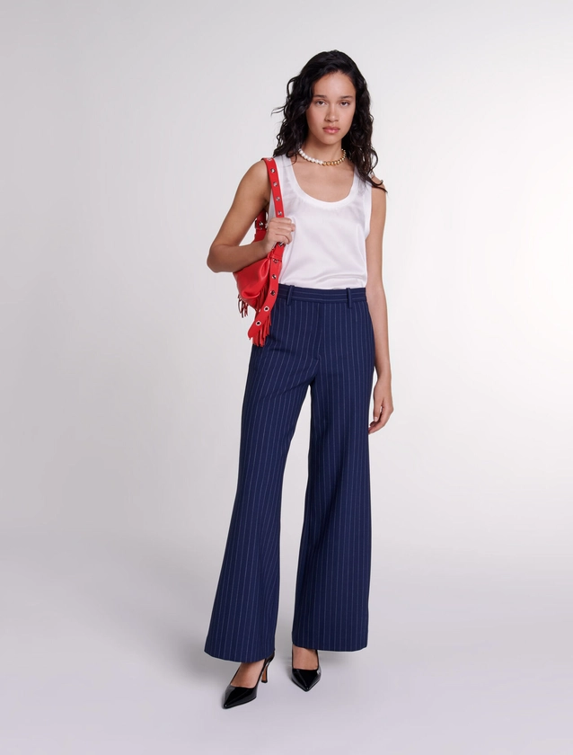 Striped trousers - High waist trousers | Maje