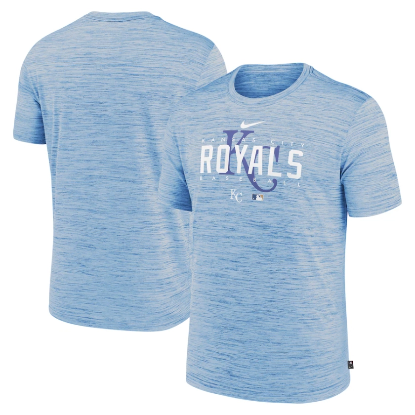 Kansas City Royals Nike Authentic Collection Velocity Performance Practice T-Shirt - Light Blue