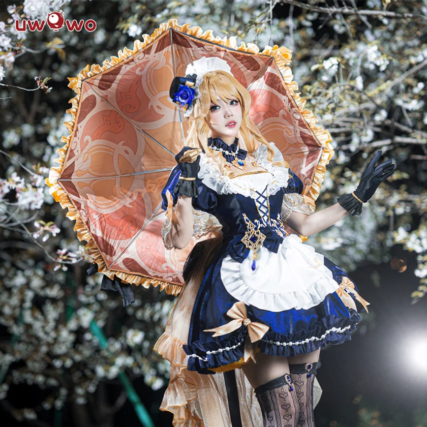 Uwowo Genshin Impact Fanart Navia Maid Cosplay Costume