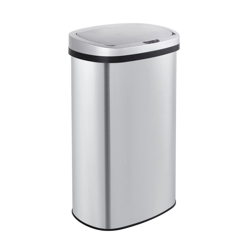 Innovaze Innovaze Stainless Steel 15.85 Gallon Oval Motion Sensor Trash Can | Wayfair