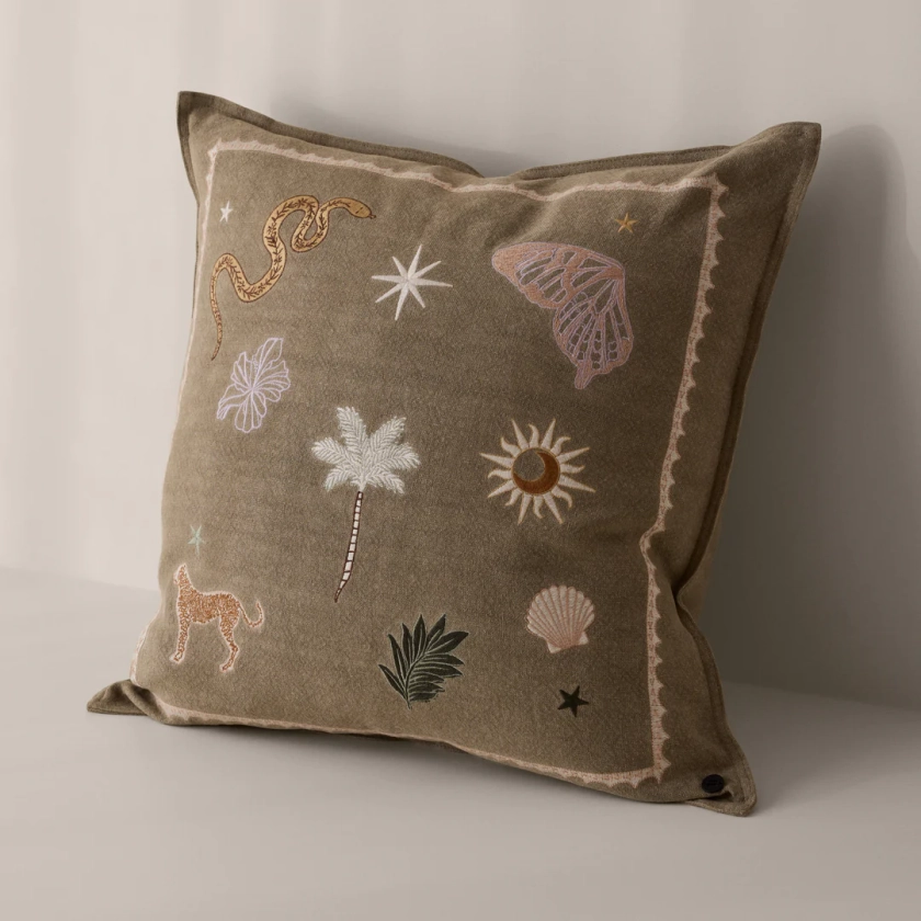 Eve Linen - Rio Moss Cushion | Sheet Society