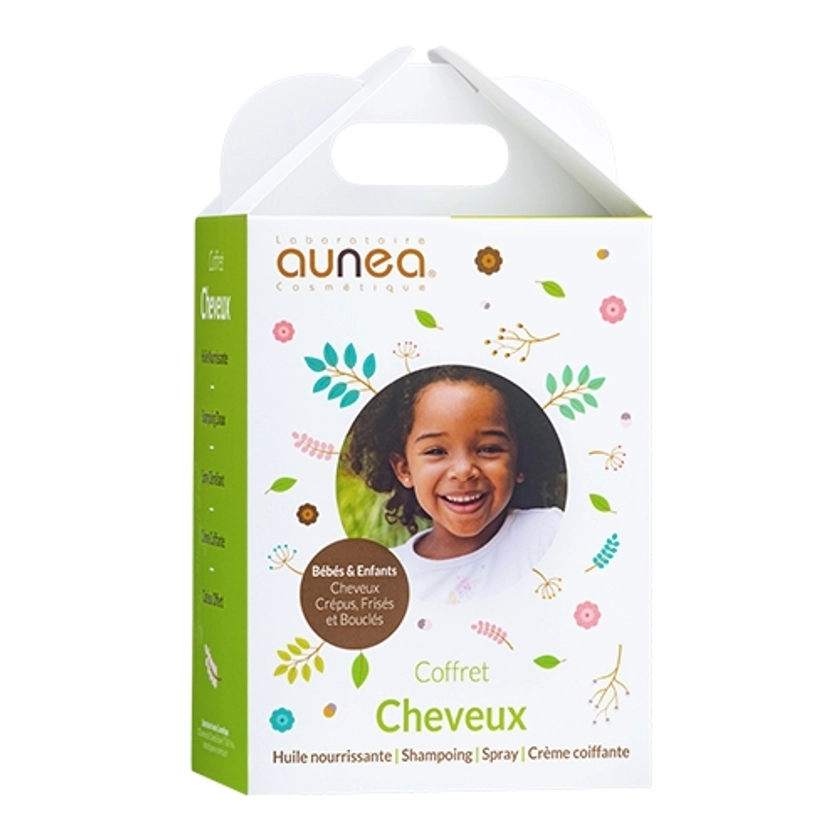 Coffrets cheveux enfants | Aunea Cosmétique | Produits dermo-cosmétiques pour les peaux noires, mates et métissées