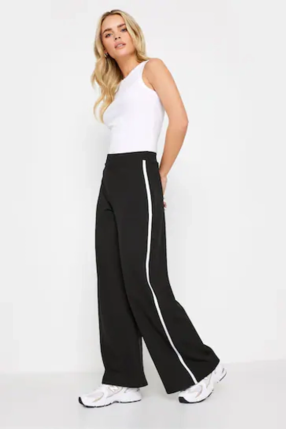 Buy PixieGirl Petite Black Side Stripe Wide Leg Trousers from the Next UK online shop