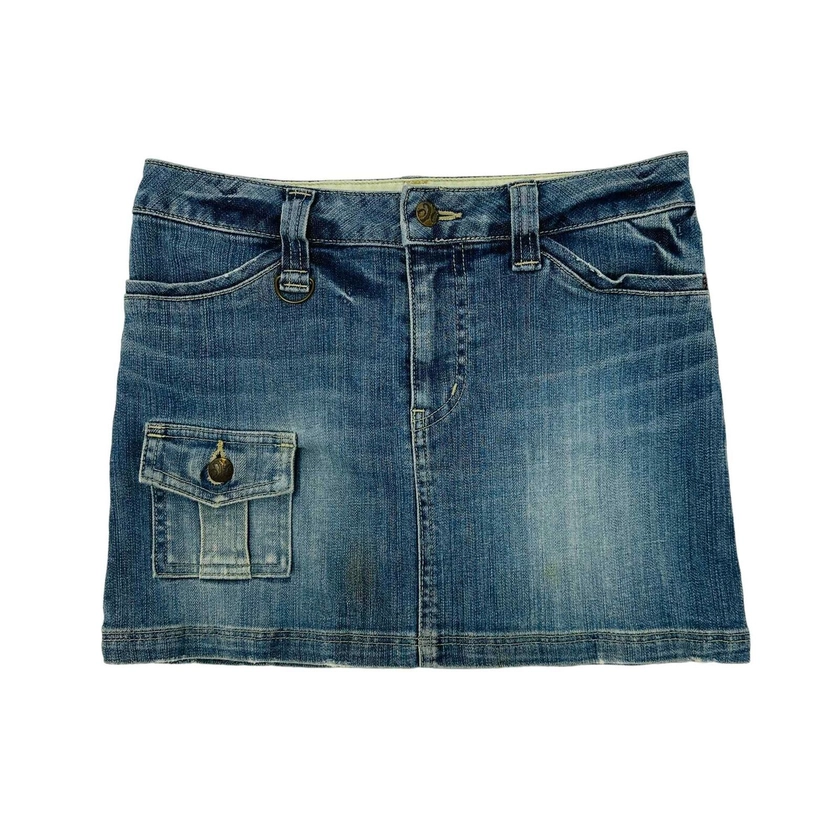 Vintage Y2K Denim Mini Skirt - W30